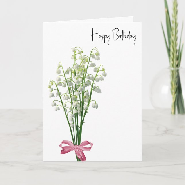 Carte Lily de la vallée Anniversaire (Devant)