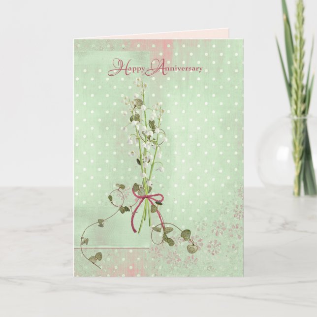 Carte Lily de la Vallée Anniversaire (Devant)