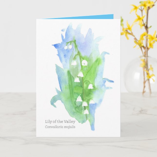 Carte Lily de la vallée Langue des fleurs (Fleur jaune)