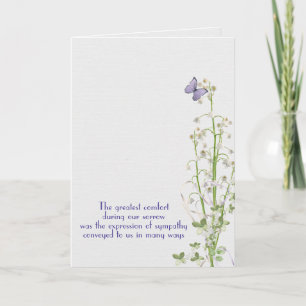 Carte Lily de la Vallée Merci de sympathie