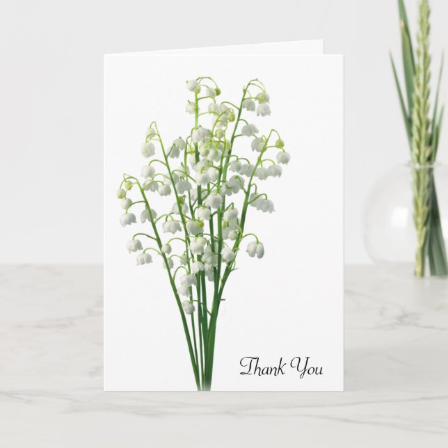 Carte Lily de la Vallée Merci de sympathie (Devant)