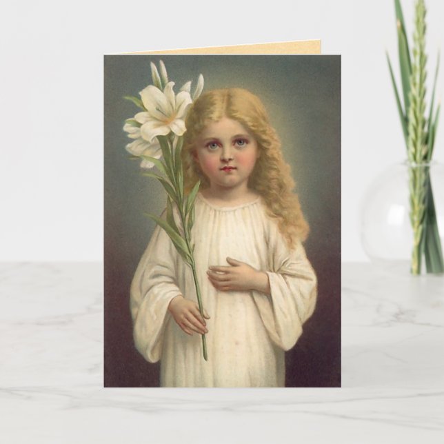 Carte Lily de Pâques vintage (Devant)