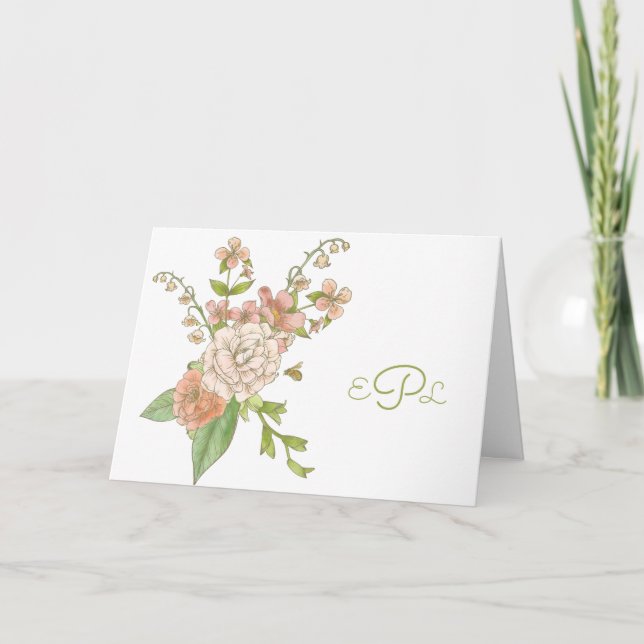 Carte Lily of the Valley et papeterie personnelle Rose (Devant)