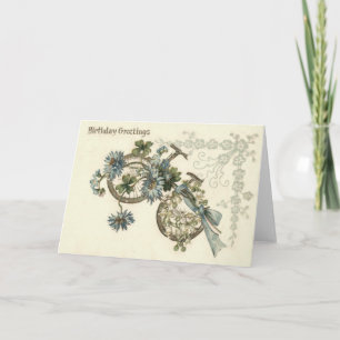 Carte Lily of The Valley Myosotis Bicycle