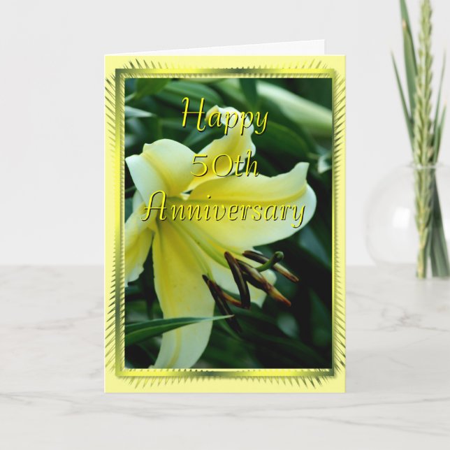 Carte Lily pour le 50e anniversaire - toute occasi (Devant)