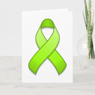 Carte Lime Green Awareness Ribbon
