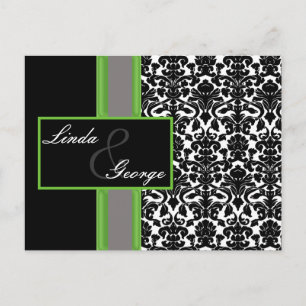 carte lime mariage damassé rsvp