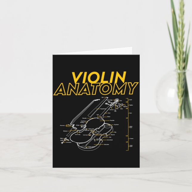 Carte Limite de diagramme de dessin d'anatomie de violon (Devant)