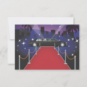 Carte Limousine de célébrité sur tapis rouge