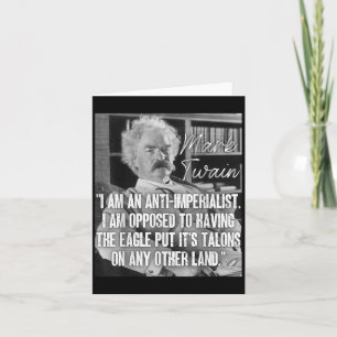 Carte L'impérialisme Mark Twain Citation Anti-War Citati