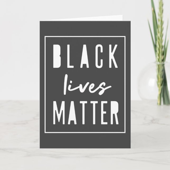 Carte L'importance de la vie noire | BLM Race Equality M (Devant)