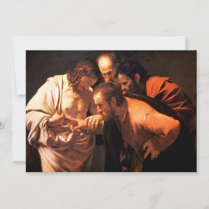 Carte L'Incrédulité de Saint Thomas par Caravaggio