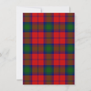 Carte Lindsay tartan rouge vert plaid