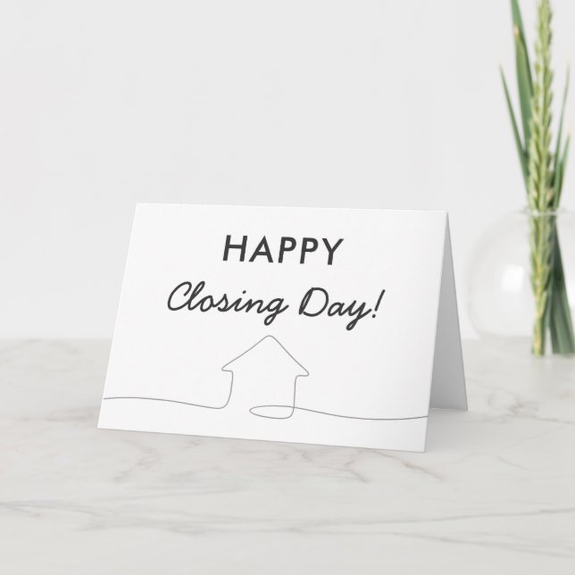 Carte Line Art Closing Day Neutral Real Estate Agent (Devant)