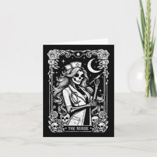 Carte L'infirmière Skeleton Tarot Card Drôle infirmière