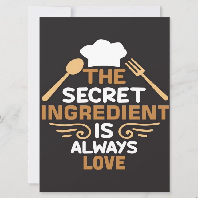 Carte L'ingrédient secret est toujours amour CUte (Devant)