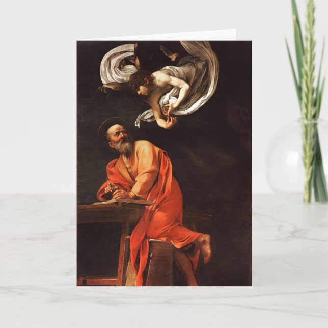 Carte L'inspiration de St Matthew, Caravaggio (Devant)