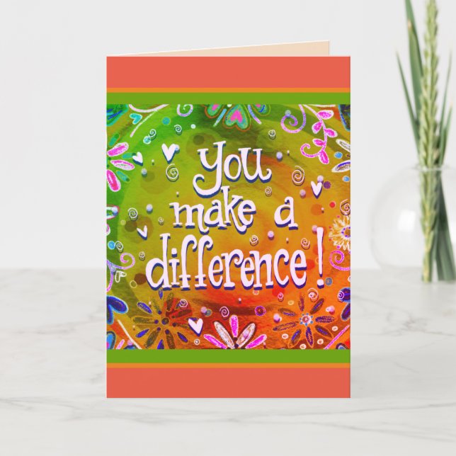 Carte L'inspirété "Vous faites la différence" (Devant)