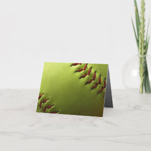 Carte L'intérieur jaune du base-ball se fanent