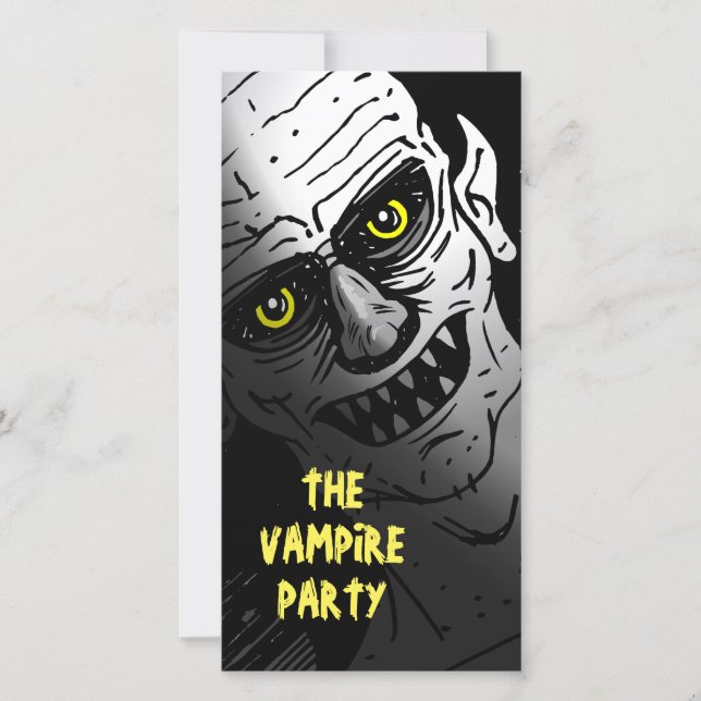 Carte L'invitation à la fête d'Halloween des vampires (Devant)