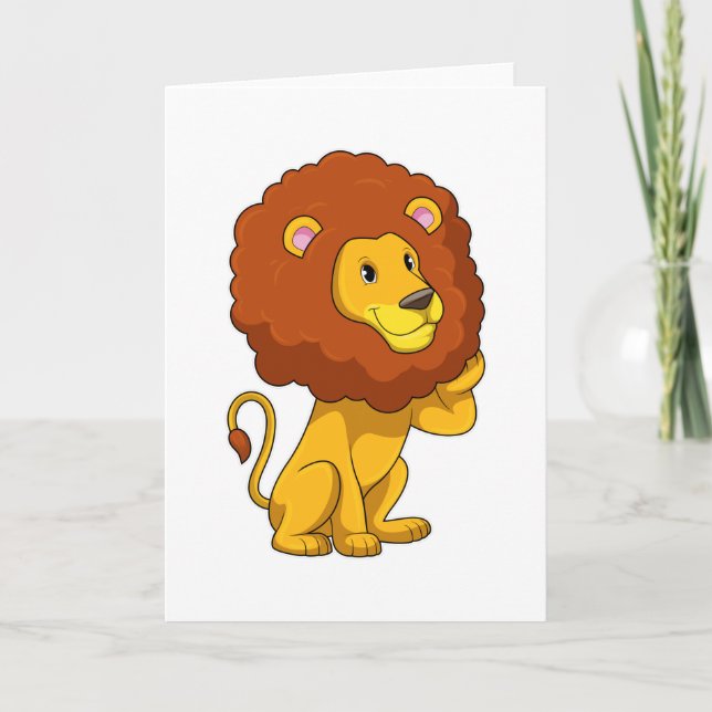 Carte Lion aux boucles (Devant)