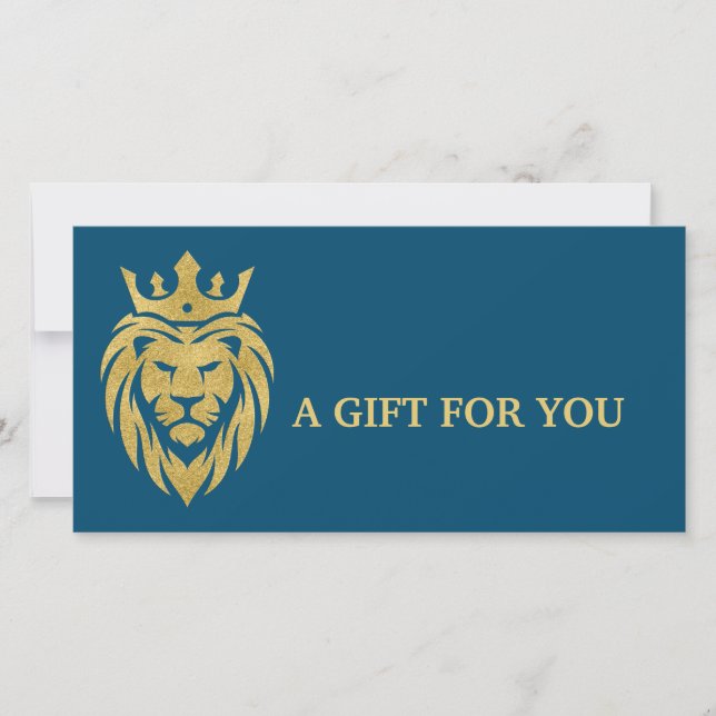 Carte Lion Avec Couronne - Style Or 3 (Devant)