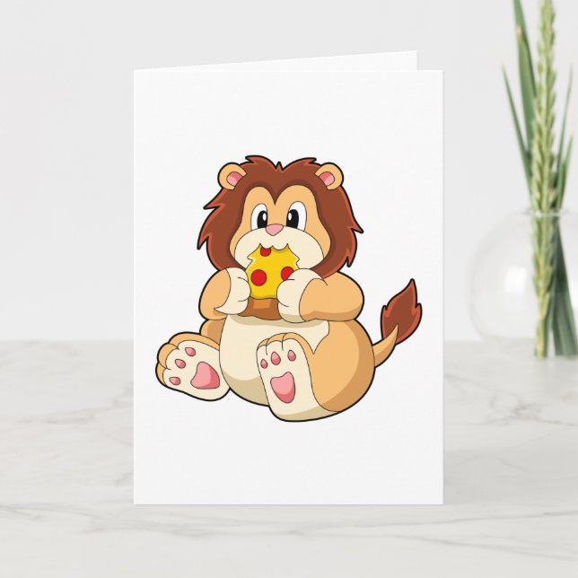 Carte Lion avec morceau de pizza salami.PNG (Devant)