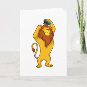 Carte Lion avec peigne
