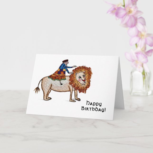 Carte Lion Birthday Card (Orchidée)