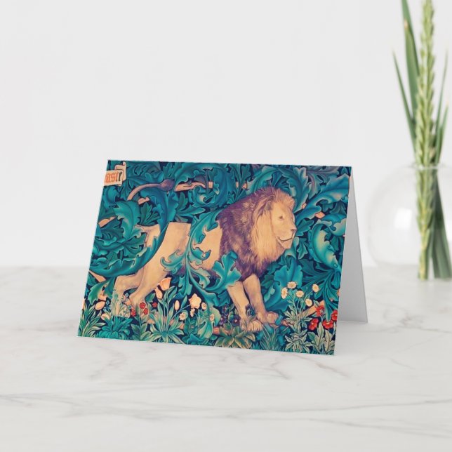 Carte Lion dans la Forest, William Morris (Devant)