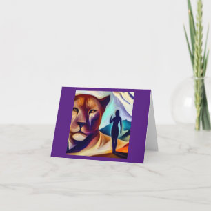 Carte Lion de montagne animal Spirit (1)