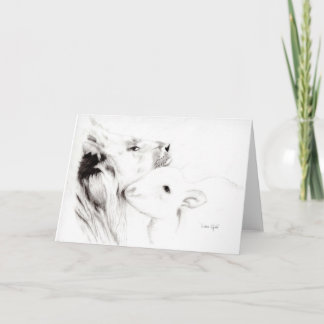 Carte Lion et l'agneau