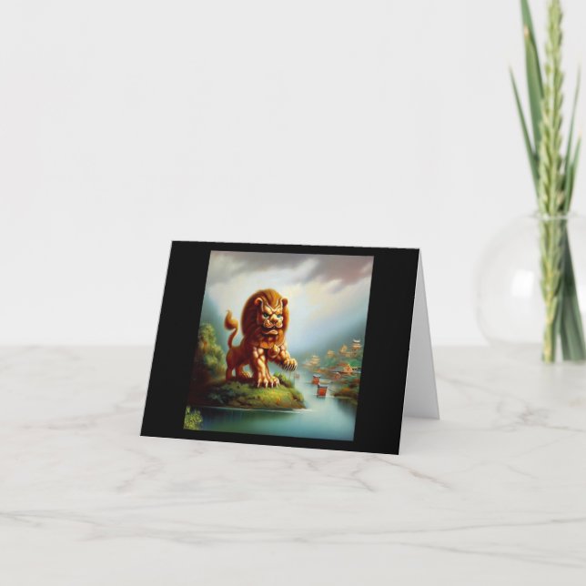 Carte Lion Foo Chinois (35) (Devant)