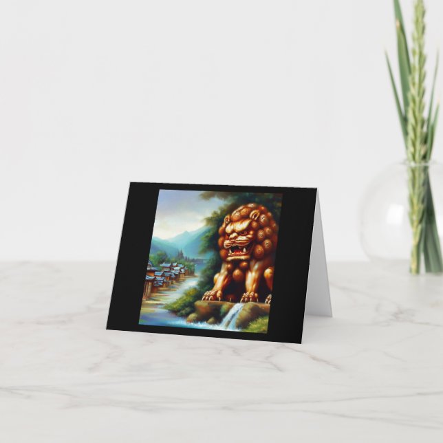 Carte Lion Foo Chinois (36) (Devant)