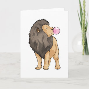 Carte Lion gomme à mâcher