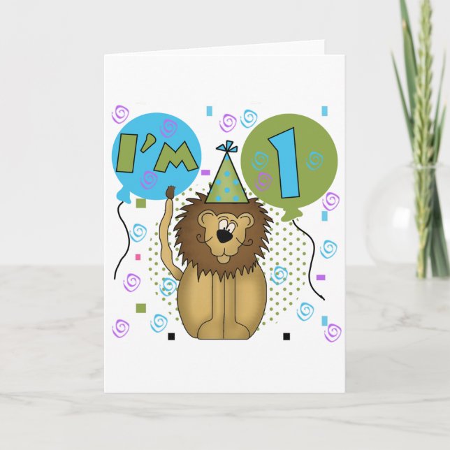 Carte Lion je suis T-shirts et les cadeaux de 1 les (Devant)