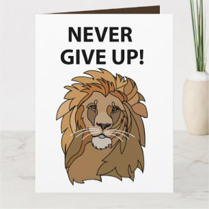 Carte Lion n'abandonne jamais le lion