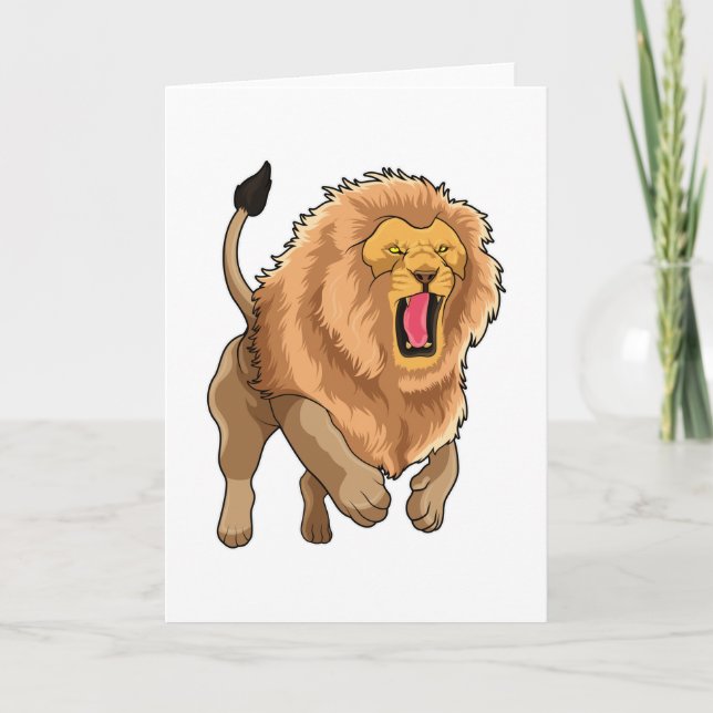 Carte Lion qui saute (Devant)