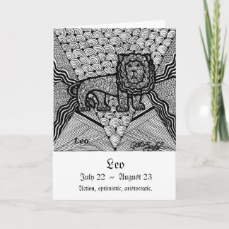 Carte Lion (signe de zodiaque)