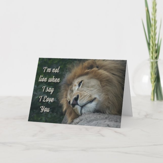 Carte Lion T'aime (Devant)