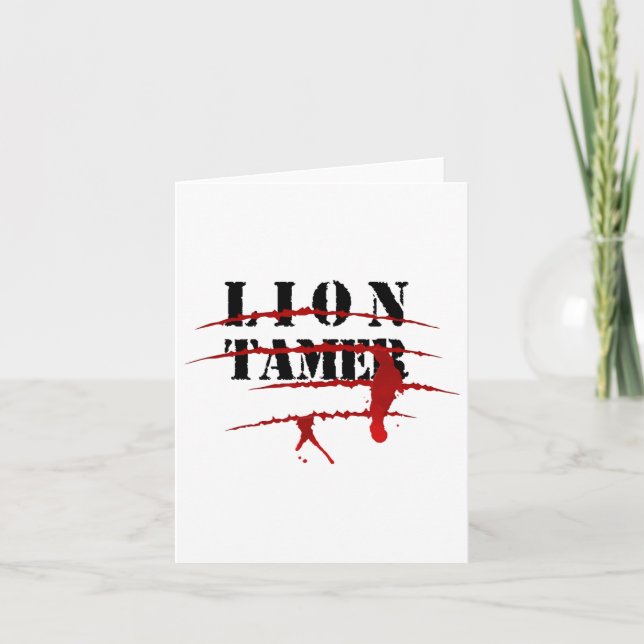 Carte Lion Tamer Bloody Animal Attaque Costume Halloween (Devant)