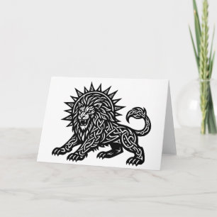 Carte Lion Zodiaque Soleil‑Crinière Lion BurnsInHell
