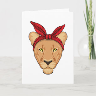 Carte Lioness with bandana