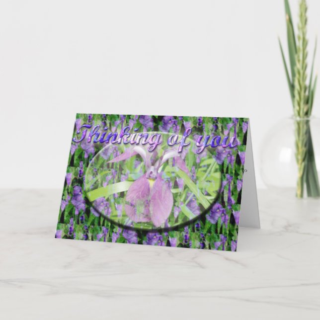 Carte L'iris pensant à vous cardent (Devant)