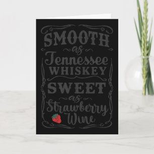 Carte Lisse comme le whisky du Tennessee T-shirt drôle d