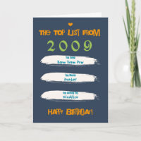 Liste d'anniversaire 2009