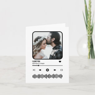 Carte Liste de lecture de chanson de photo personnalisée