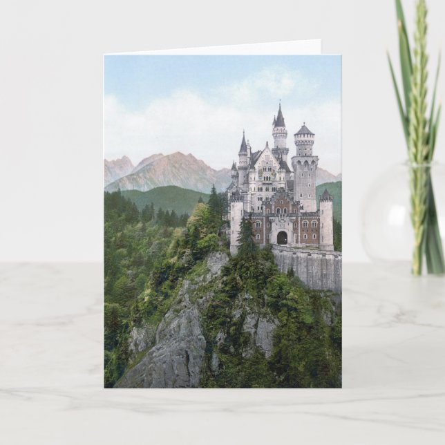Carte Lithographie de château de Neuschwanstein (Devant)