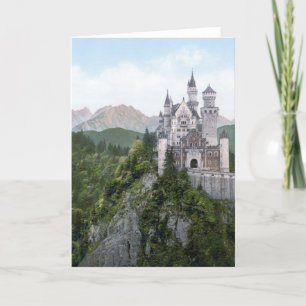 Carte Lithographie de château de Neuschwanstein