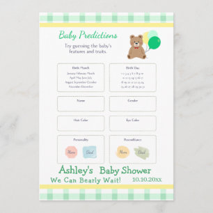 Carte Little Bear Balloon Genre Neutre Bébé Showr JEU